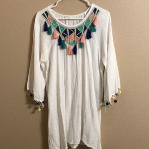 ❤️Velzera Tassel & Pom Pom Dress/Cover-Up